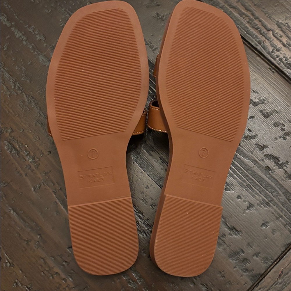 Strattux Kaze Tan H Sandals - New - Size 7 - Picture 3 of 4